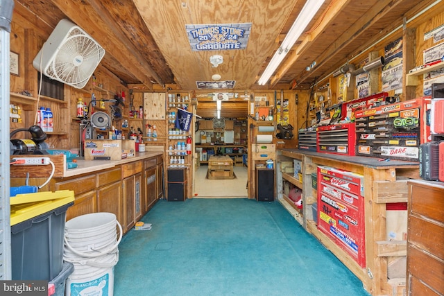2116 Bell Tree Ln, Waldorf, MD 20601 - miscellaneous room with a workshop area and carpet