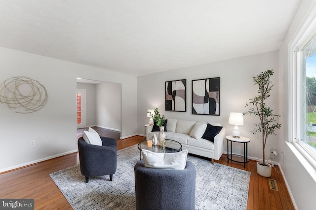 2116 Bell Tree Ln, Waldorf, MD 20601 - living room with wood finished floors and baseboards
