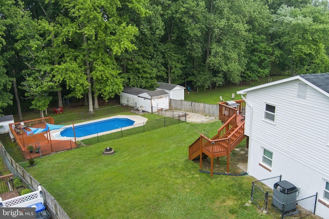 2116 Bell Tree Ln, Waldorf, MD 20601 - view of yard with a wooden deck
