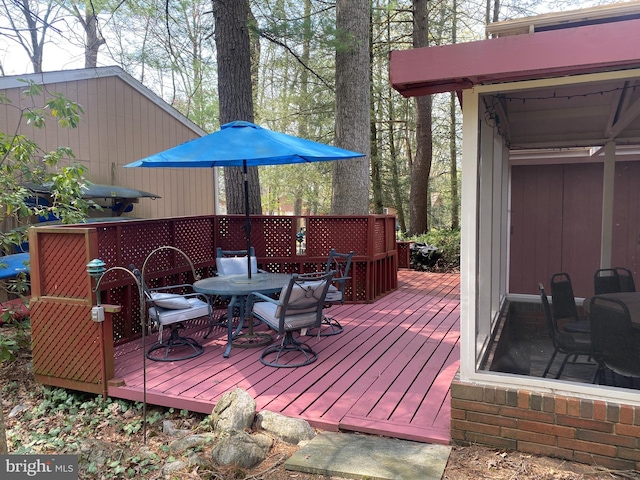 490 Orlando Ave, State College, PA 16803 - wooden deck featuring outdoor dining area