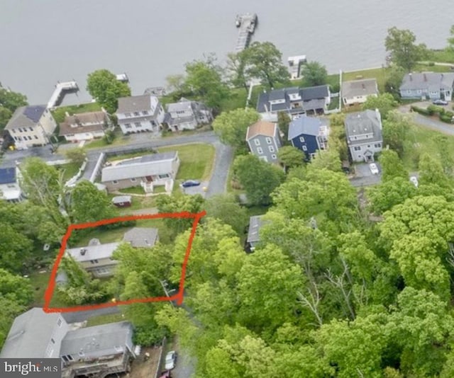 drone / aerial view featuring a residential view