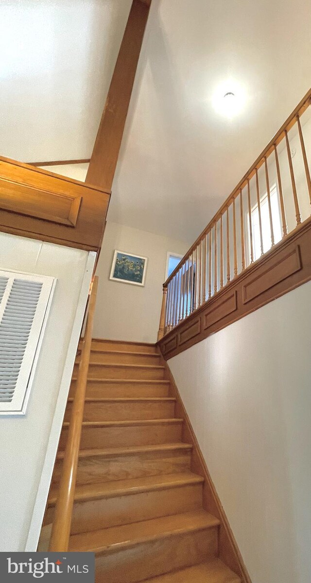 stairs featuring visible vents