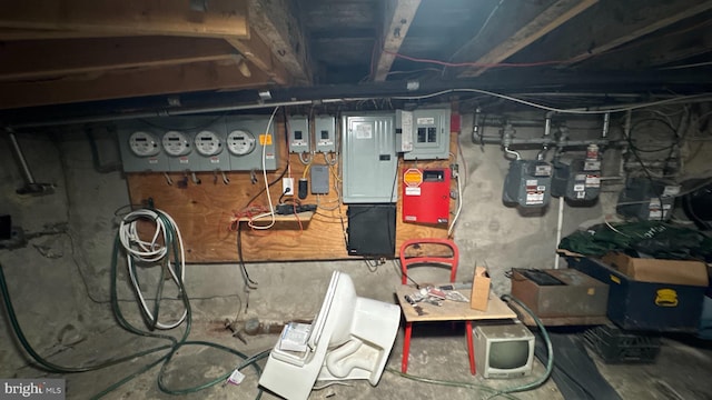 utility room with electric panel