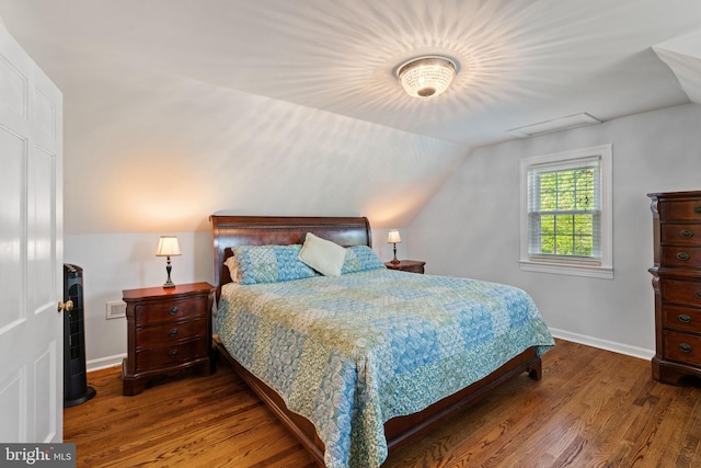 1217 Stafford Ave, Fredericksburg, VA 22401 - bedroom featuring baseboards, vaulted ceiling, and wood finished floors