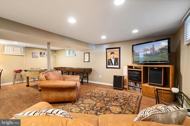 1217 Stafford Ave, Fredericksburg, VA 22401 - living area featuring recessed lighting and baseboards