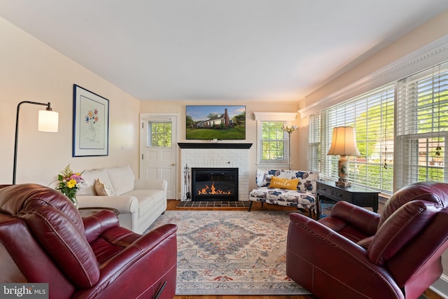 1217 Stafford Ave, Fredericksburg, VA 22401 - living room featuring wood finished floors and a fireplace
