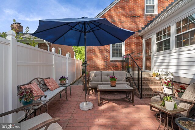 1217 Stafford Ave, Fredericksburg, VA 22401 - view of patio / terrace featuring outdoor lounge area and fence