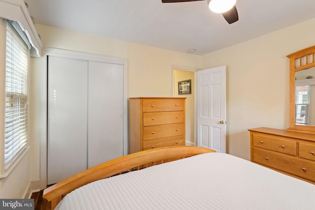 1217 Stafford Ave, Fredericksburg, VA 22401 - bedroom featuring ceiling fan and a closet