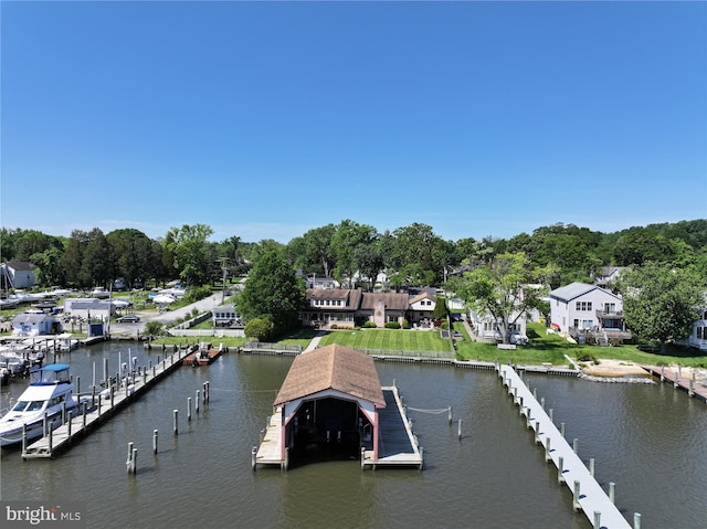 3689 1st Ave, Edgewater, MD 21037 - dock with a water view and view of wooded area