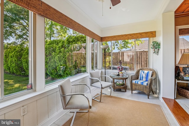 3689 1st Ave, Edgewater, MD 21037 - sunroom / solarium featuring a ceiling fan and healthy amount of natural light