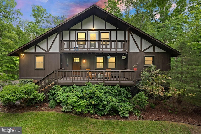 11713 Henderson Rd, Clifton, VA 20124 - back of property with a balcony and a deck