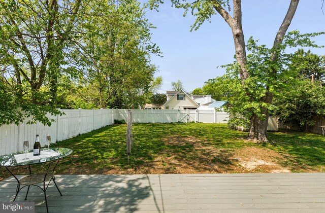 103 W Marengo, Saint Michaels, MD 21663 - view of yard featuring a wooden deck and a fenced backyard