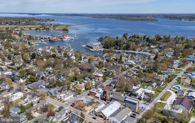 103 W Marengo, Saint Michaels, MD 21663 - drone / aerial view with a water view and a residential view