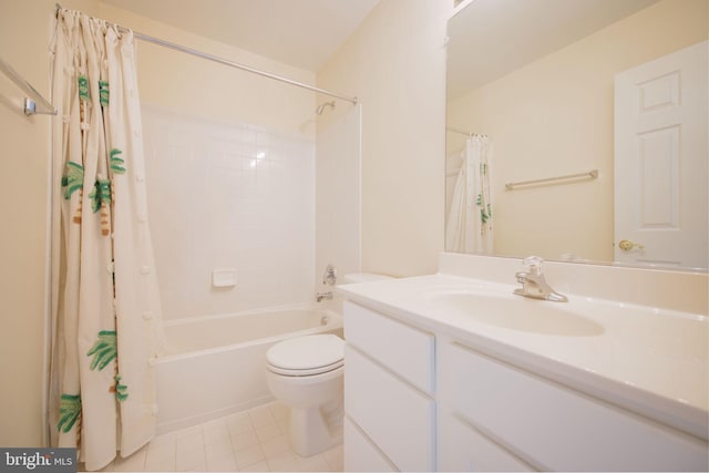 15648 Avocet Loop, Woodbridge, VA 22191 - bathroom with vanity, tile patterned flooring, toilet, and shower / tub combo