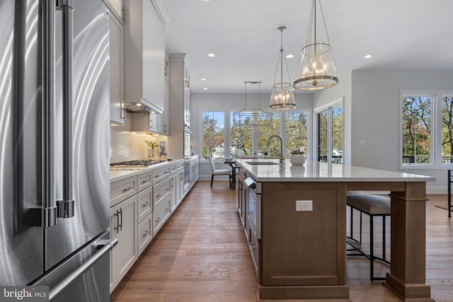 238 N Aberdeen Ave Lot 2, Wayne, PA 19087 - kitchen featuring recessed lighting, a healthy amount of sunlight, appliances with stainless steel finishes, and a sink