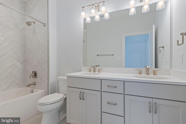 238 N Aberdeen Ave Lot 2, Wayne, PA 19087 - bathroom with shower / washtub combination, double vanity, toilet, and a sink