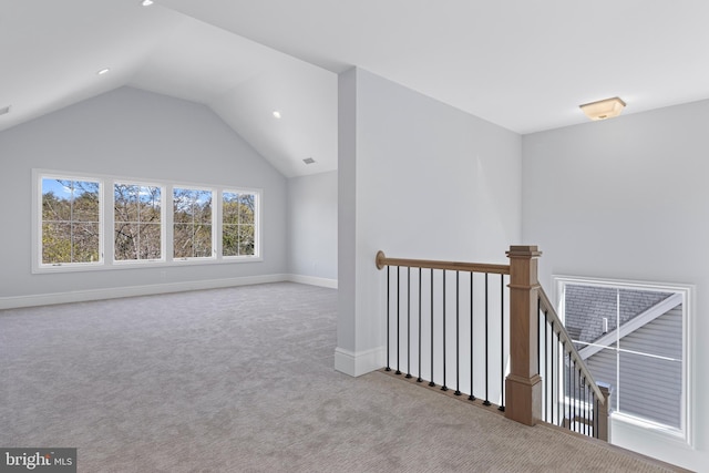 238 N Aberdeen Ave Lot 2, Wayne, PA 19087 - additional living space featuring baseboards, vaulted ceiling, carpet flooring, and recessed lighting
