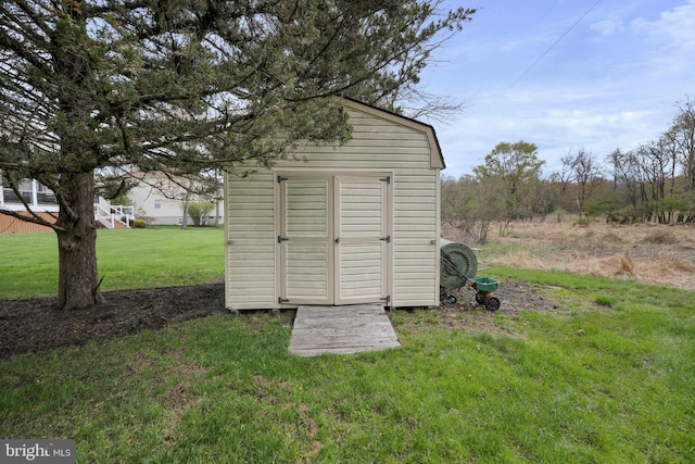 view of shed