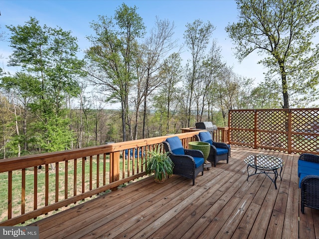 view of wooden deck