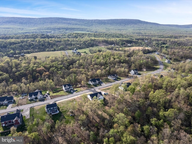 drone / aerial view with a forest view