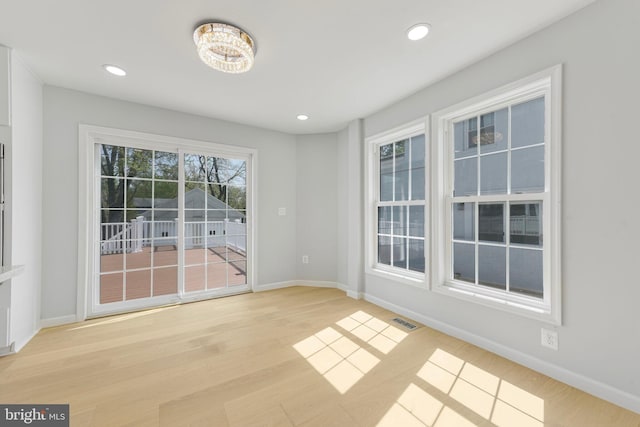 5634 6th St N, Arlington, VA 22205 - spare room featuring wood finished floors, baseboards, and recessed lighting
