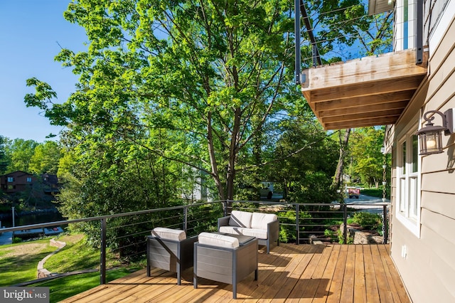 view of wooden terrace