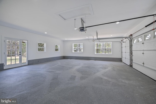 2475 W Denneys Rd, Dover, DE 19904 - garage with recessed lighting, a garage door opener, and french doors