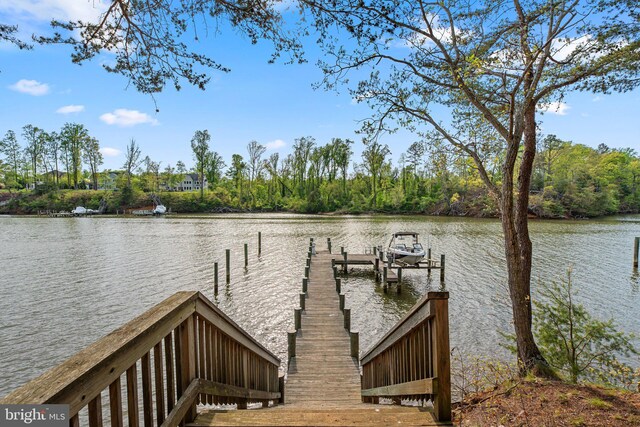 840 Childs Point Rd, Annapolis, MD 21401 - dock area with a water view and boat lift
