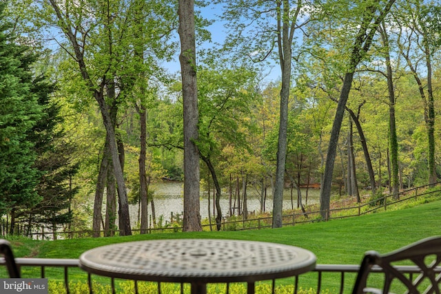 840 Childs Point Rd, Annapolis, MD 21401 - view of property's community featuring a lawn, a water view, and fence