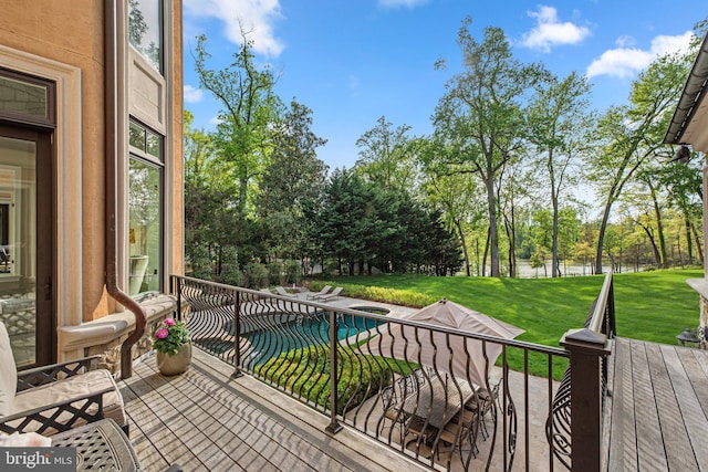 840 Childs Point Rd, Annapolis, MD 21401 - wooden deck with a water view and a yard