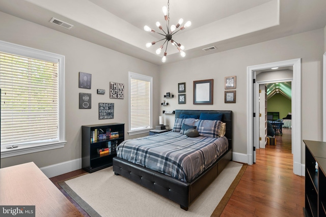 840 Childs Point Rd, Annapolis, MD 21401 - bedroom with baseboards, a chandelier, and visible vents