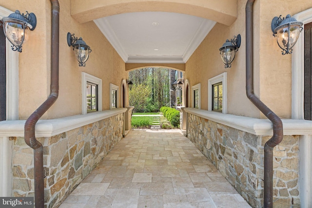 840 Childs Point Rd, Annapolis, MD 21401 - exterior space featuring a porch and stucco siding