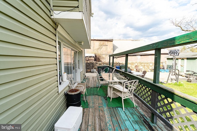 1569 Prospect Ave, Willow Grove, PA 19090 - view of wooden balcony featuring a deck