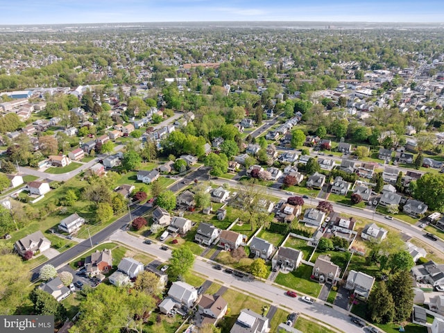 drone / aerial view with a residential view
