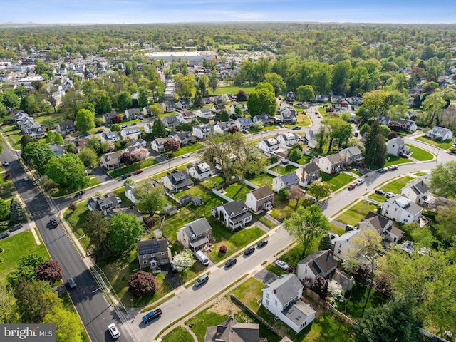 drone / aerial view with a residential view