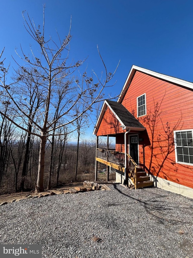 exterior space featuring a porch