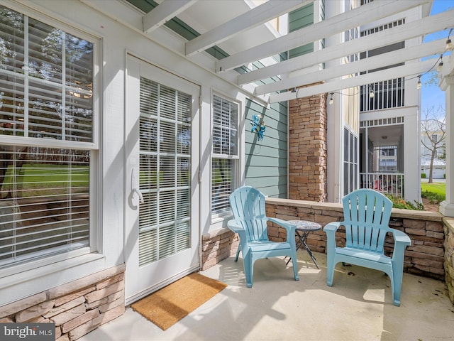 view of sunroom