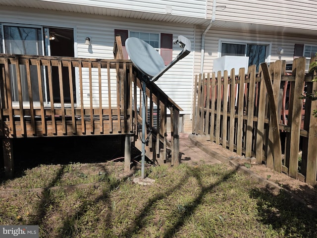 exterior space with a deck