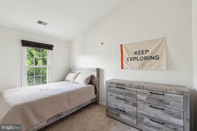 14724 Flower Hill Dr, Centreville, VA 20120 - carpeted bedroom featuring lofted ceiling and visible vents