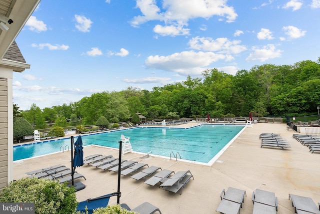 14724 Flower Hill Dr, Centreville, VA 20120 - pool featuring fence and a patio