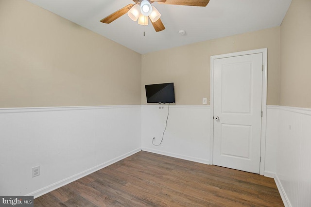 23745 Hicks Dr, Leonardtown, MD 20650 - spare room with ceiling fan and wood finished floors
