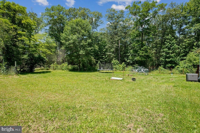 23745 Hicks Dr, Leonardtown, MD 20650 - view of yard with a trampoline and central AC