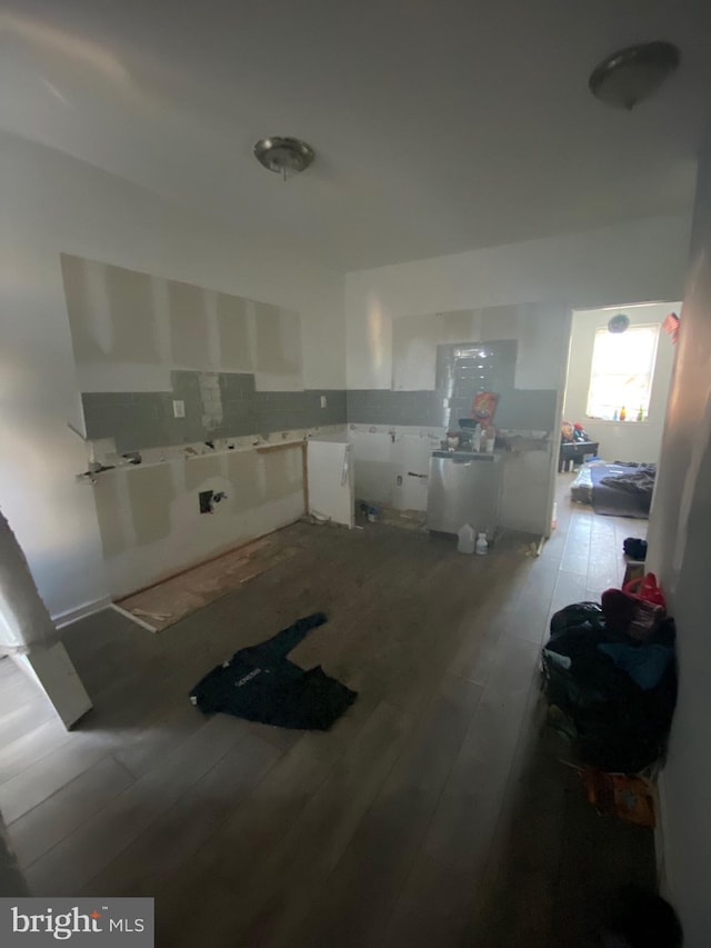 kitchen featuring hardwood / wood-style flooring