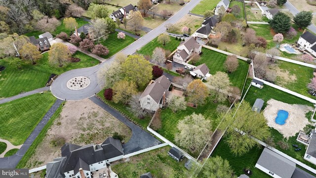 bird's eye view featuring a residential view