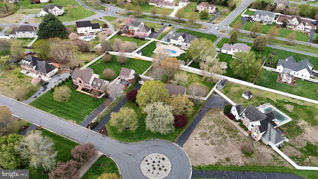 aerial view featuring a residential view