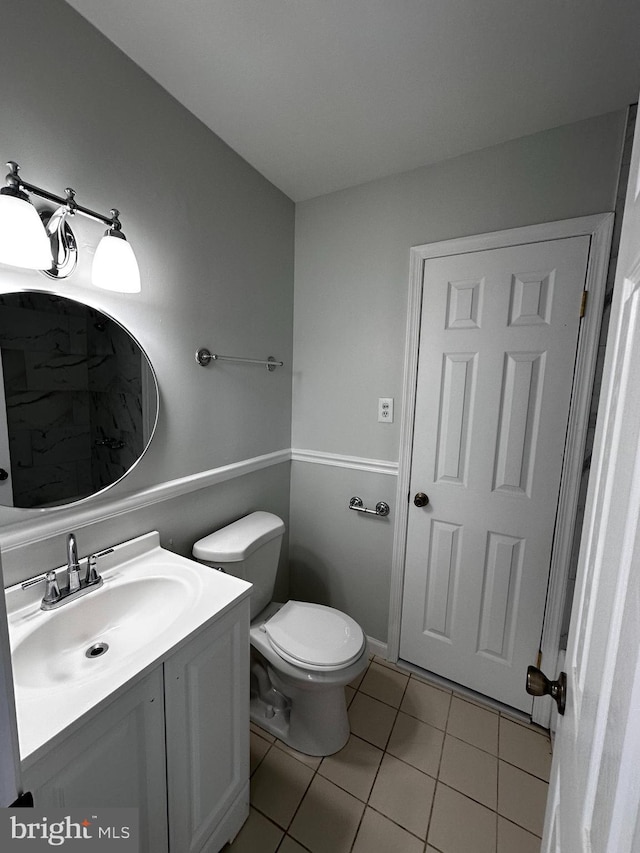 15 Excell Ln, Willingboro, NJ 08046 - half bath with tile patterned floors, toilet, and vanity