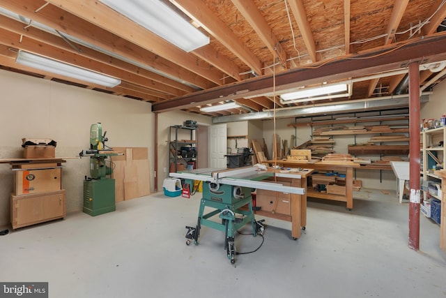 6609 Cheney Way, Gainesville, VA 20155 - unfinished below grade area with a workshop area