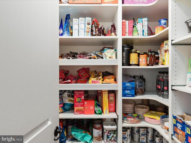 view of storage area