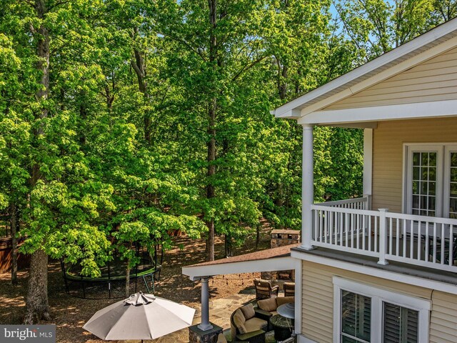 view of patio with an outdoor hangout area