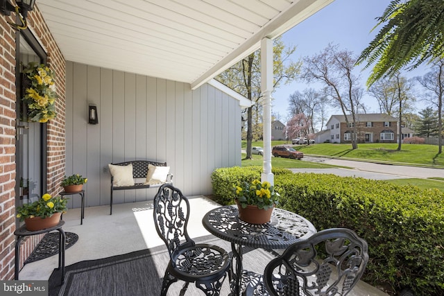 view of patio with a residential view